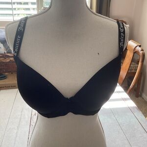 Juicy Couture Black Bra with Logo Straps